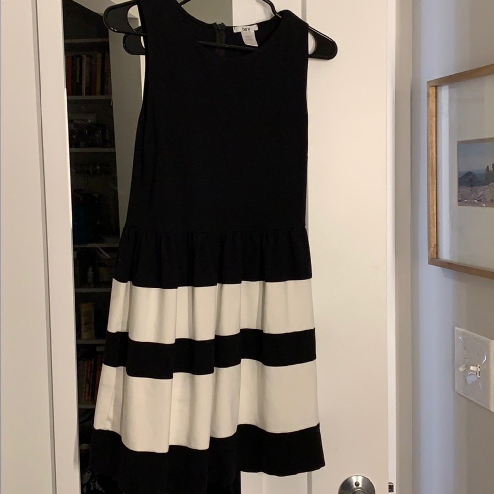 Black and white stripe dress